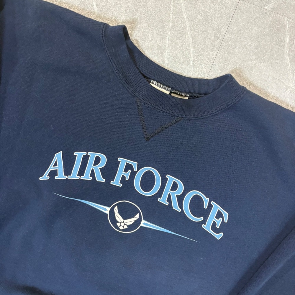 M.J. Soffe Air Force Crewneck Sweatshirt Navy Blue Graphic XL - Picture 2 of 7